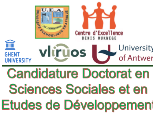 Appel à candidature doctorat en sciences sociales et en études de développement